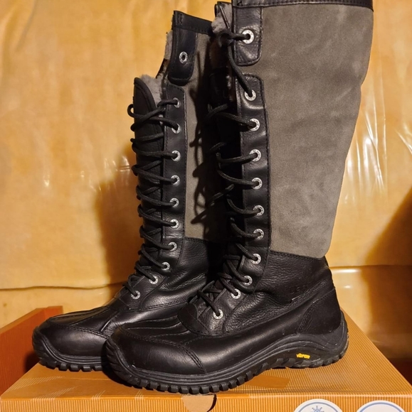 UGG Women's Adirondack Tall Waterproof Black - Picture 1 of 4